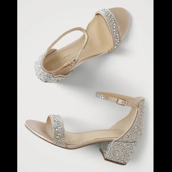 Blue by Betsey Johnson ‘Mari’ Heeled Sandals in Champagne - Picture 14 of 16